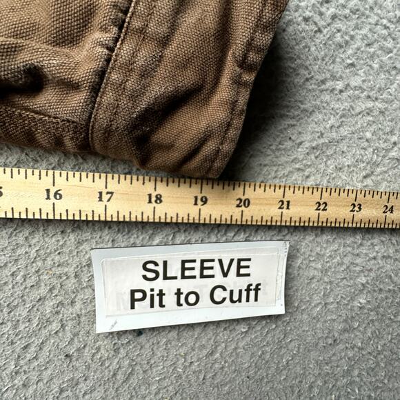 Five Brother Duck Canvas Flannel Lined Work Shirt Shacket Mens 4XL Brown Button - Picture 4 of 13